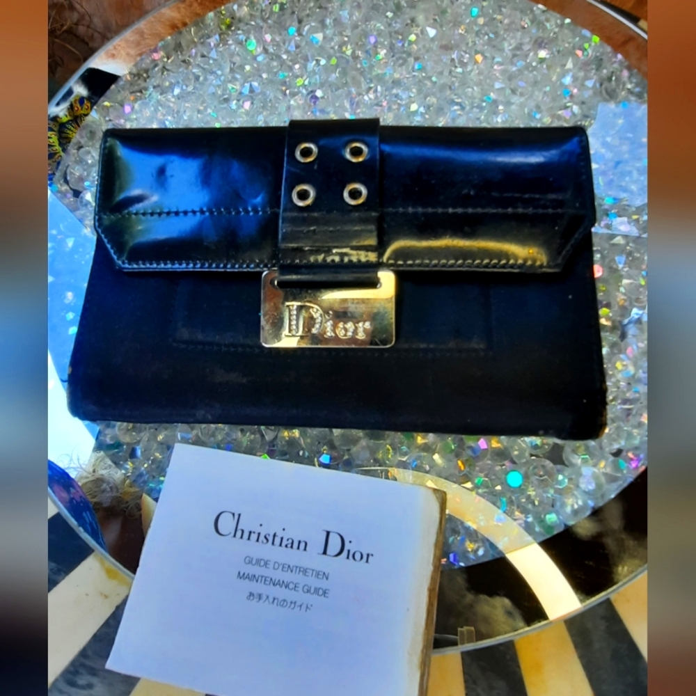 Authentic Christian Dior Trifold Leather Wallet